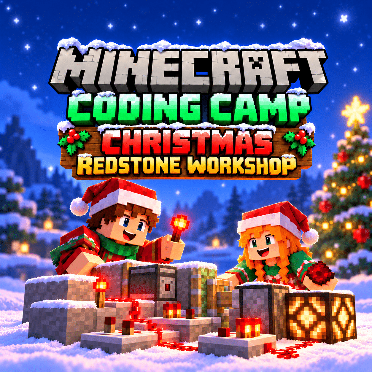 Minecraft redstone engineering workshop for kids